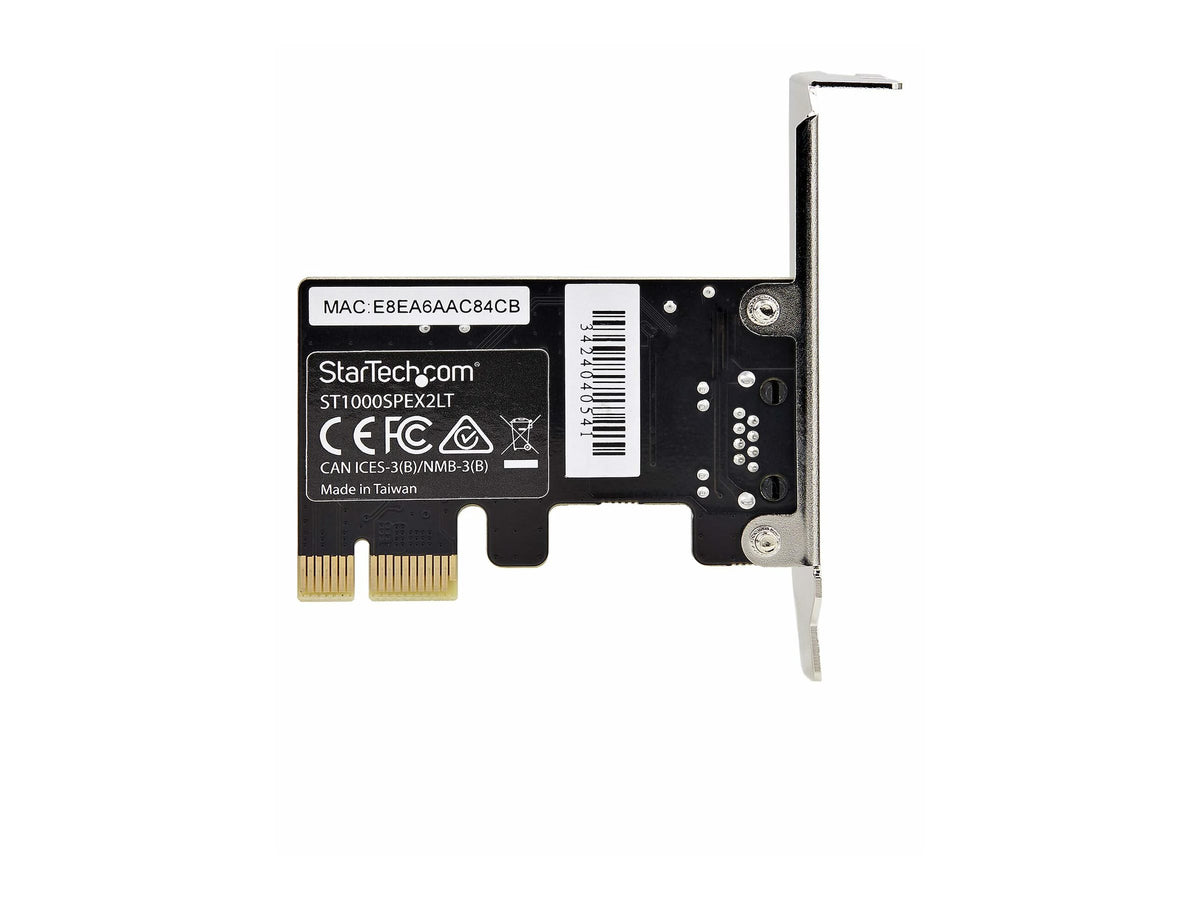 STARTECH.COM 1-Port Gigabit Netzwerkkarte PCI-Express LAN-Karte Niedrigprofil NIC Realtek RTL8111H 1G PCIe Netzwerkadapter