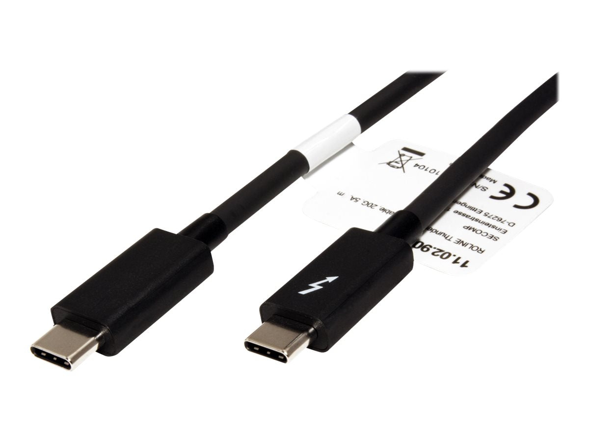 ROLINE Thunderbolt 3 Kabel Typ C ST/ST schwarz 2m Verpackung