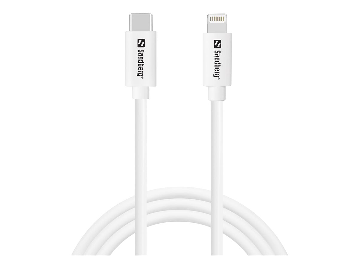 SANDBERG USB-C PD to Lightning MFI 1M Kabel Vorderansicht