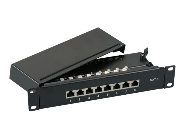 EFB Mini Patchpanel STP 8xRJ45 Cat6 Vorderansicht