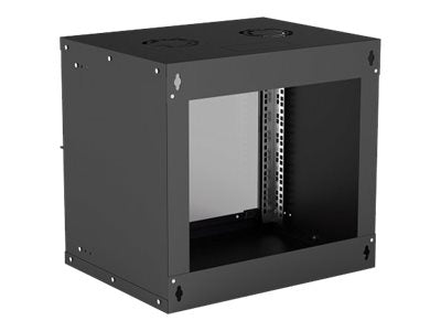 INTELLINET 48,26cm 19Zoll Wandverteiler Basic Line 9 HE Detailansicht der Glastür