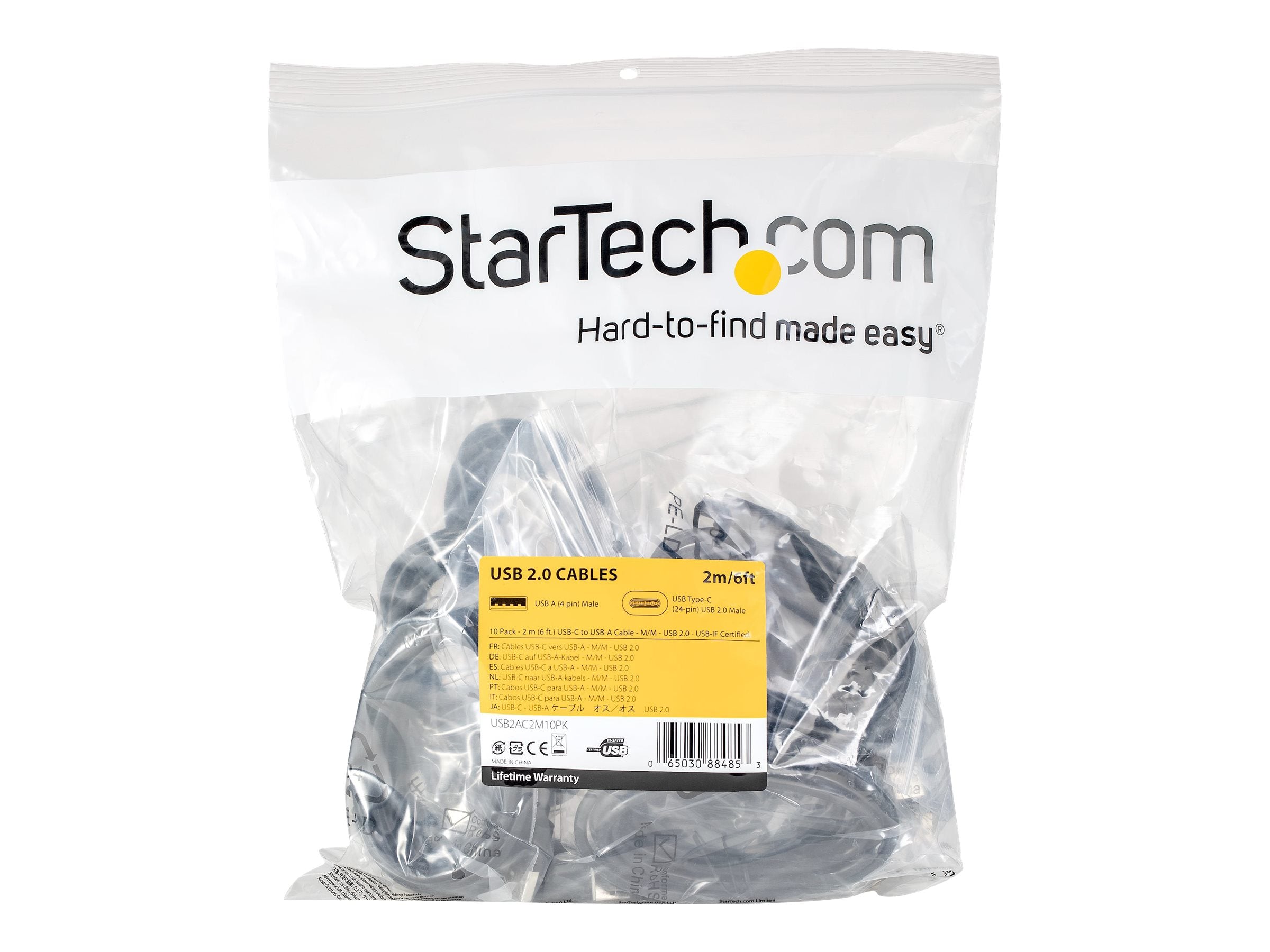 STARTECH.COM USB auf USB-C Kabel 2m Vorderansicht