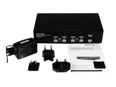 STARTECH.COM 4 Port Dual Link DVI USB KVM Switch - Detailansicht der Anschlüsse