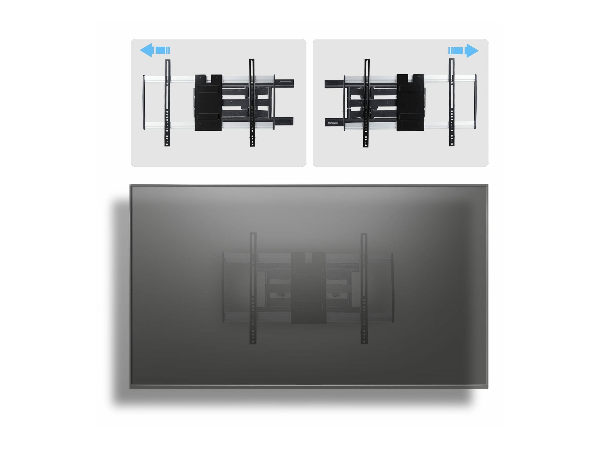 STARTECH.COM Ultraflache vollbewegliche TV-Wandhalterung fur Bildschirme bis 65 Zoll und 45 kg VESA 600x400 flaches Design
