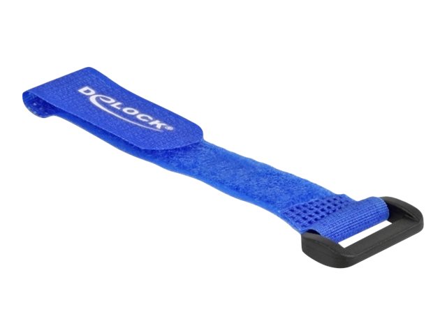 DELOCK Klett-Kabelbinder blau Vorderansicht