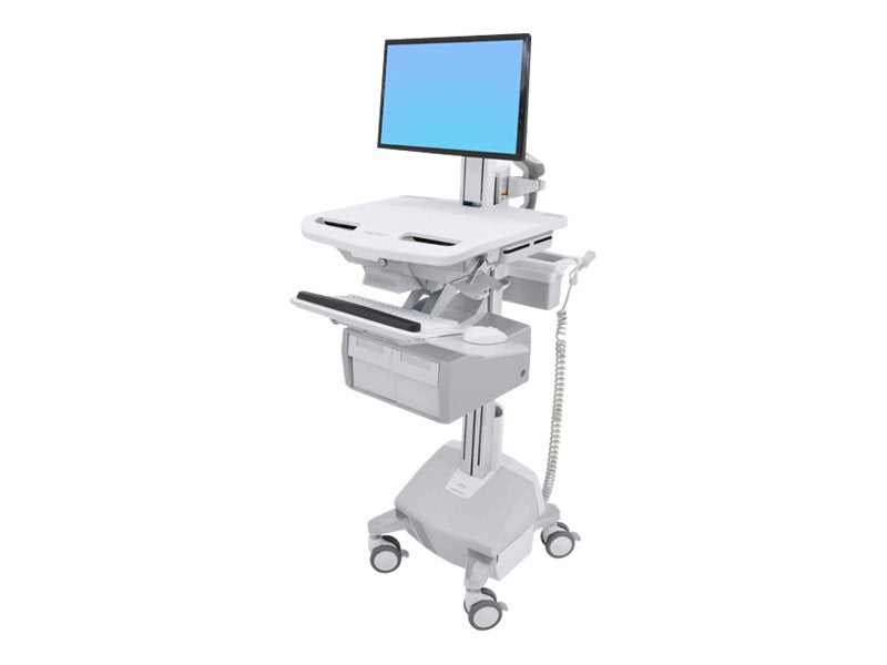 Vorderansicht des ERGOTRON StyleView Wagens mit LCD-Gelenk LiFe-Antrieb