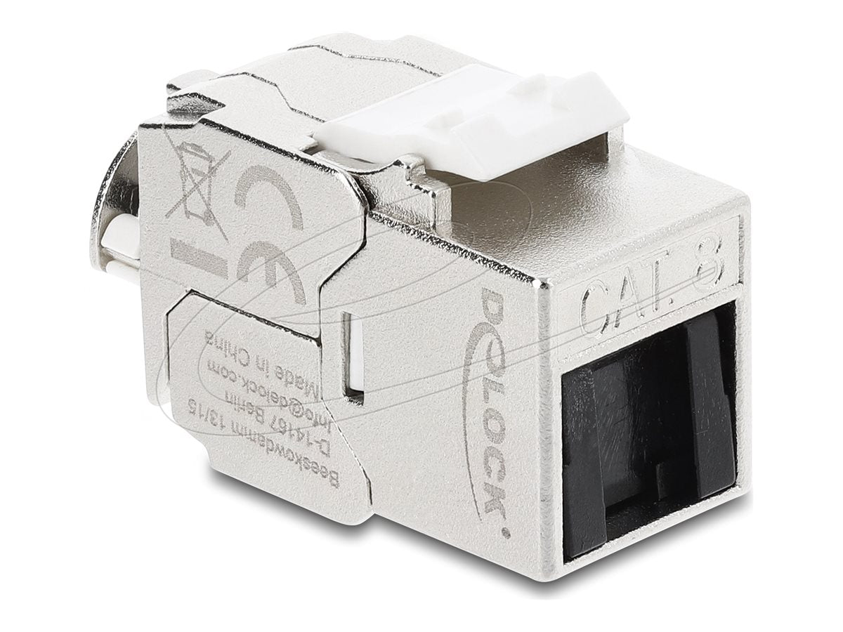 DELOCK Keystone Modul RJ45 Buchse zu LSA Cat.8.1 geschirmt - Vorderansicht