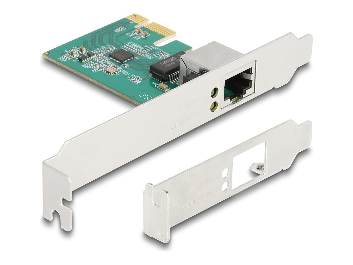 DELOCK PCI Express x1 Karte zu 1 x RJ45 2,5 Gigabit LAN RTL8125 - Vorderansicht