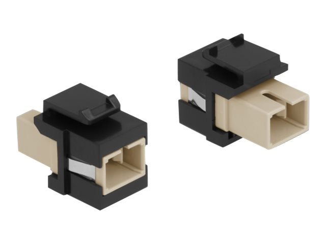 DELOCK Keystone Modul SC Simplex Buchse zu SC Simplex Buchse beige/schwarz