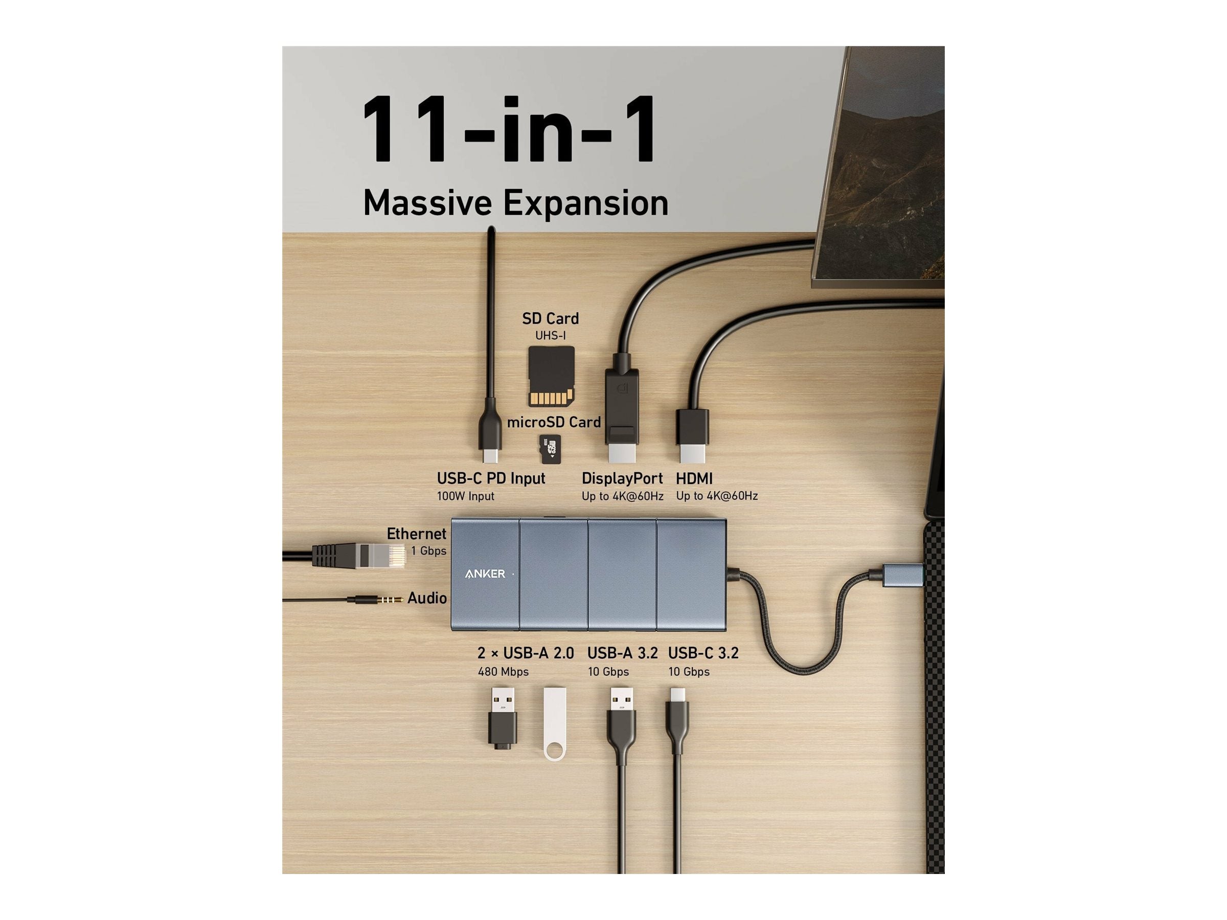 ANKER 565 USB-C Hub Detailansicht