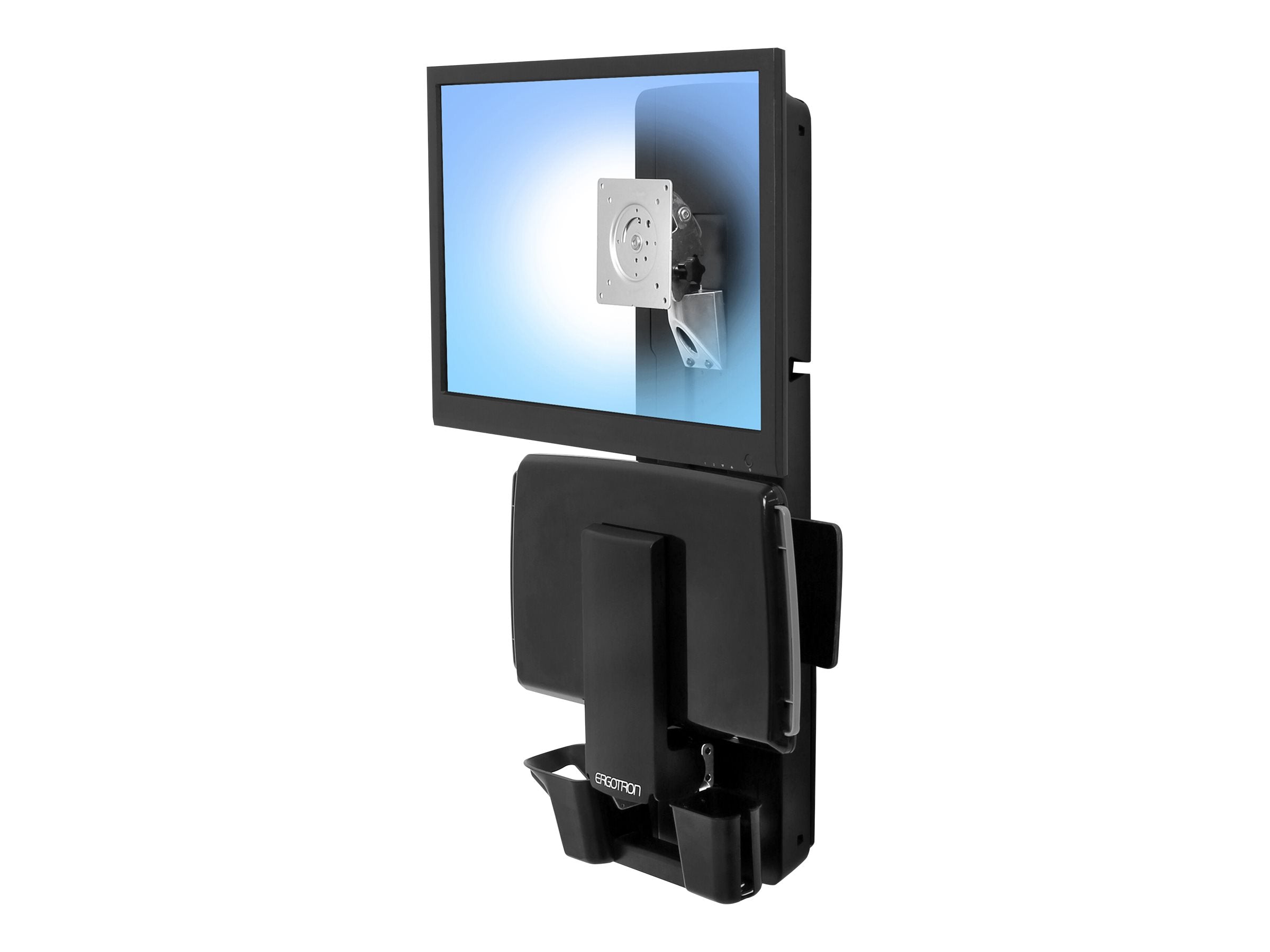 Vorderansicht des ERGOTRON StyleView Sitz-Steh Vertical Lift