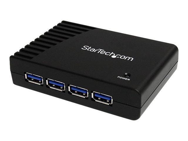 STARTECH.COM ST4300USB3EU 4 Port Black SuperSpeed USB 3.0 Hub - Rückansicht