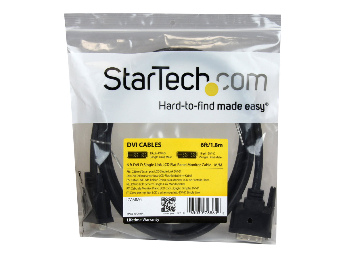 STARTECH.COM 1,8m DVI-D Single Link Kabel - Vorderansicht