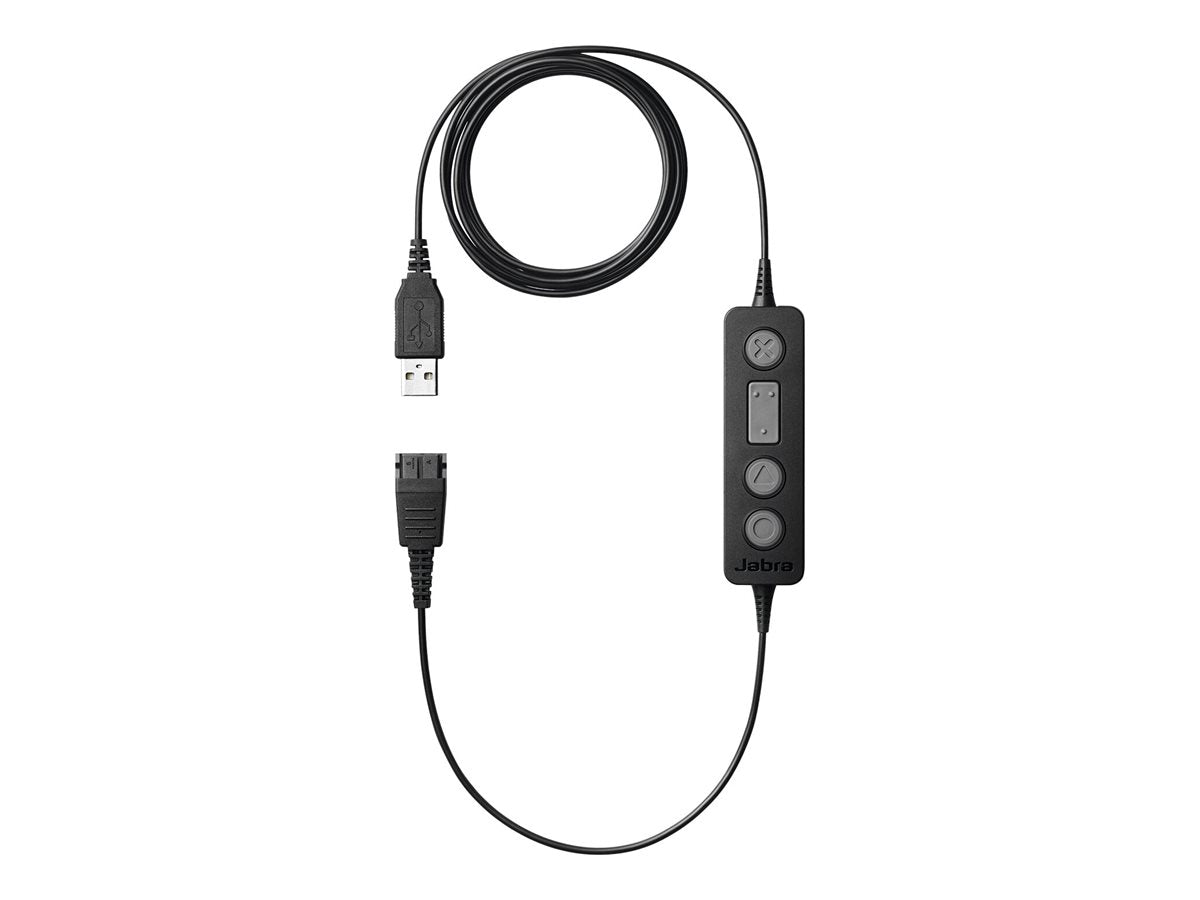 JABRA LINK 260 Headset adapter USB male to Quick Disconnect for BIZ 2300 Duo 2300 MS QD Mono 2300QD Mono 2400 Duo 2400 Mono Head