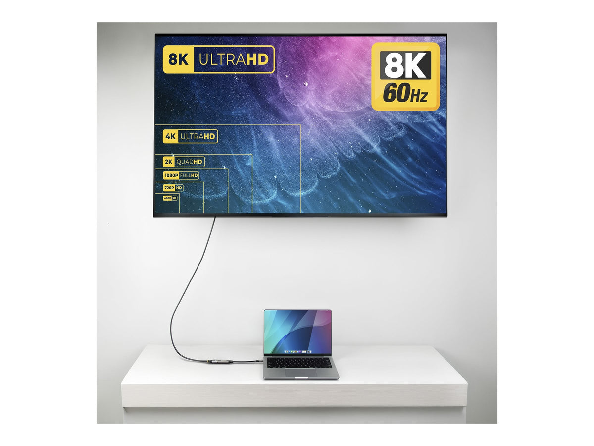 STARTECH.COM USB-C zu HDMI Adapter 8K 60Hz und 4K 120Hz Thunderbolt und USB4 Kompatibel USBC auf HDMI 2.1 Konverter USB-C Videoadapt