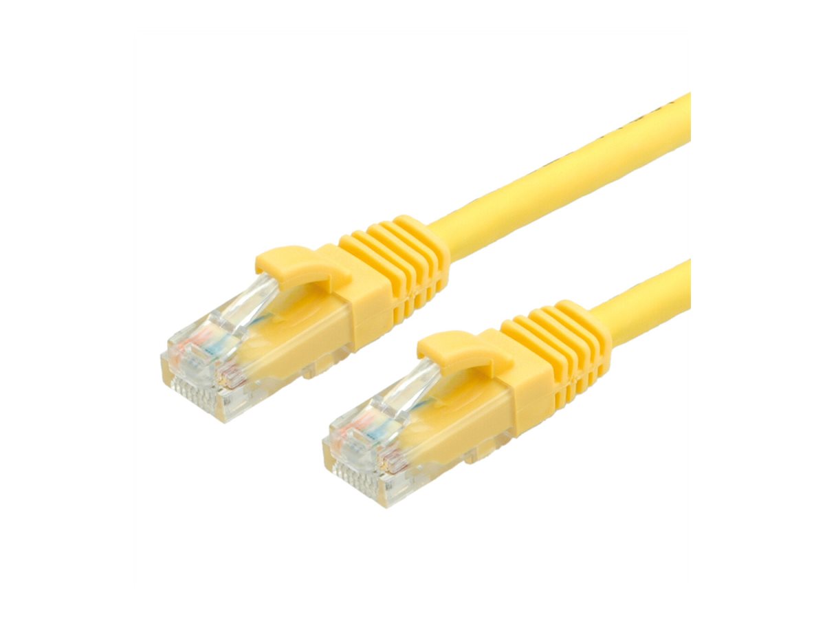 VALUE Patchkabel Kat.6A Class EA UTP gelb 1m - Vorderansicht