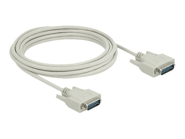 DELOCK Serielles Kabel Sub-D15 Stecker zu Stecker 5m - Vorderansicht
