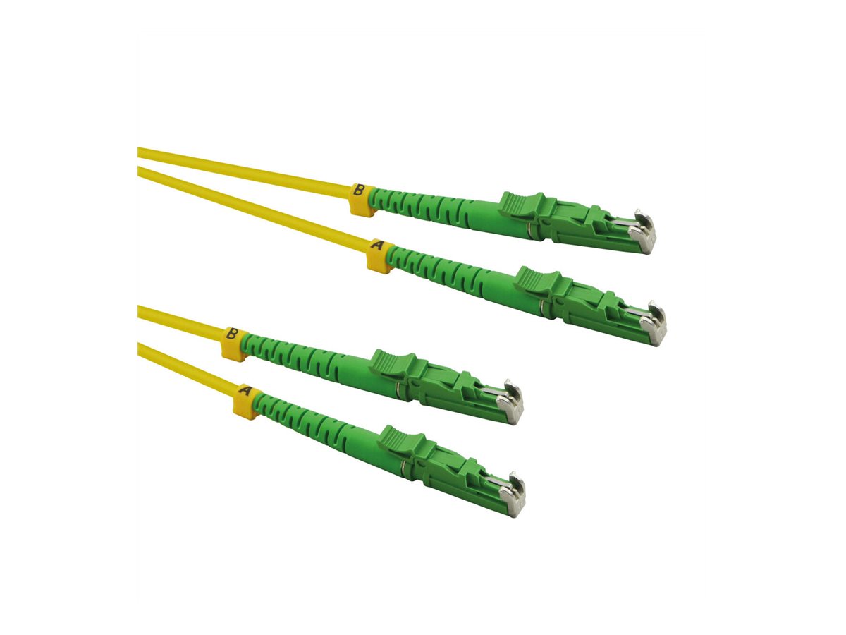 ROLINE LWL-Kabel duplex 9/125um OS2 LSH/LSH APC Schliff LSOH gelb 2m - Vorderansicht