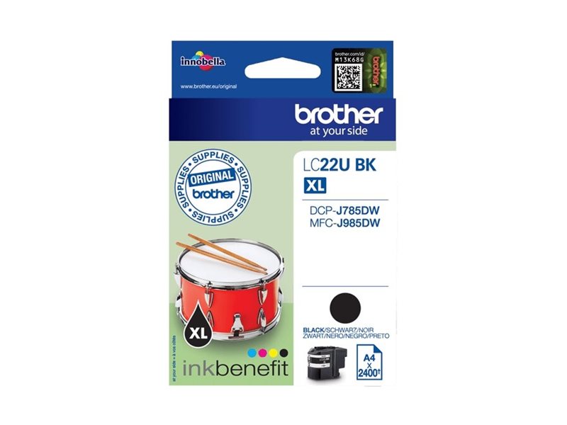 BROTHER LC-22UBK Tintenpatrone schwarz Vorderansicht