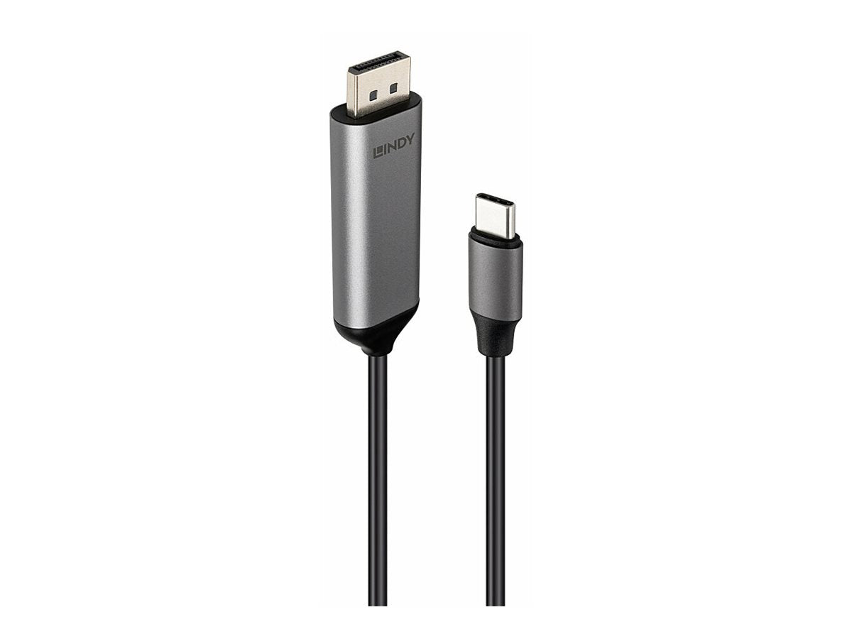 LINDY 2m Bi-Directional Type C to DisplayPort Cable Vorderansicht