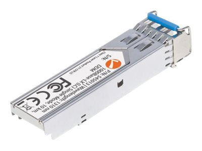 INTELLINET Gigabit Ethernet SFP Mini-GBIC Transceiver 1000Base-LX (LC) Single-Mode Port Reichweite bis zu 10 km Wellenlaenge 1310 nm
