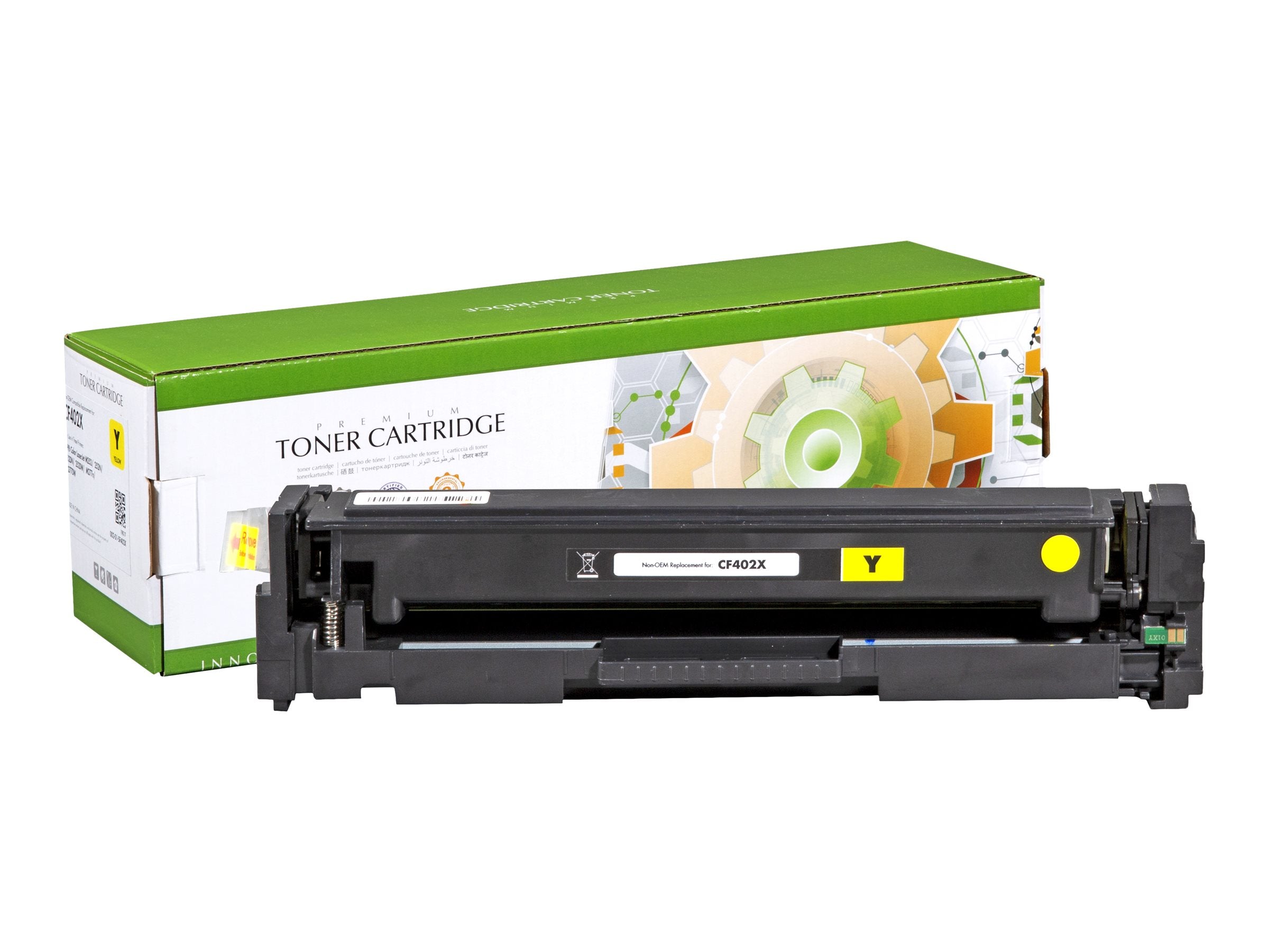 STATIC Tonerpatrone HP CF402X Gelb - Vorderansicht