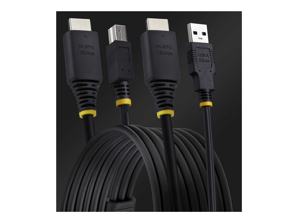 STARTECH.COM 3m HDMI und USB 5Gbps KVM Kabel 4K 60Hz HDMI 2.0 und USB 3.2 Kombikabel fur KVM Switch/Umschalter