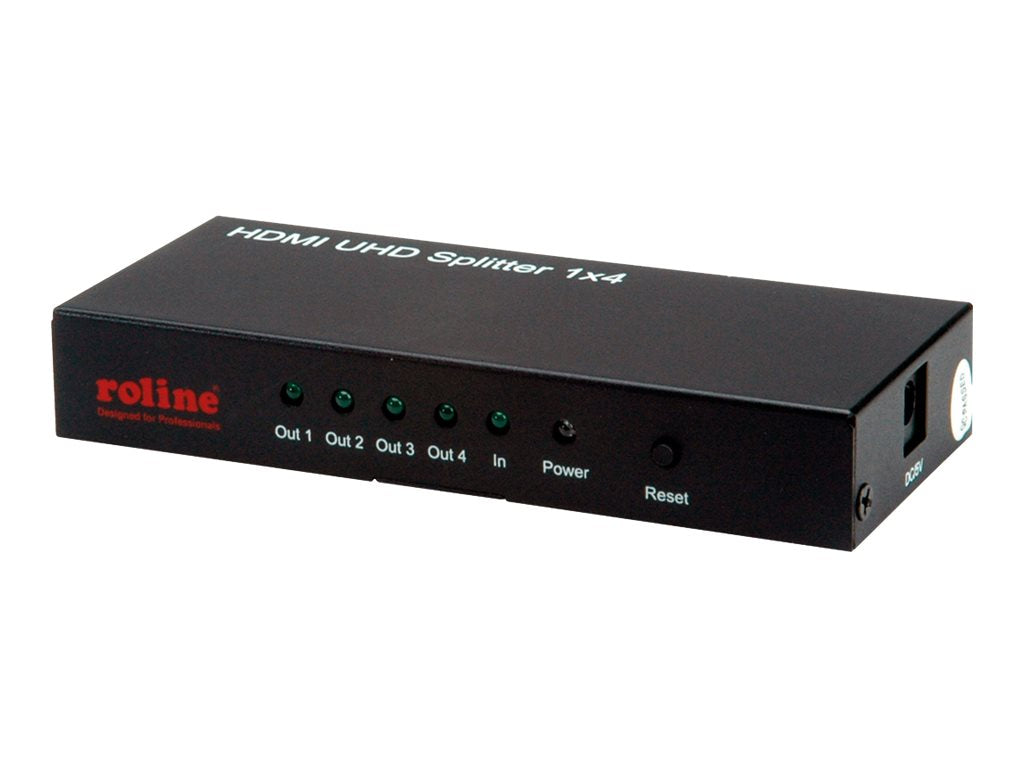 ROLINE 4K HDMI Video-Splitter 4fach Anschlussansicht