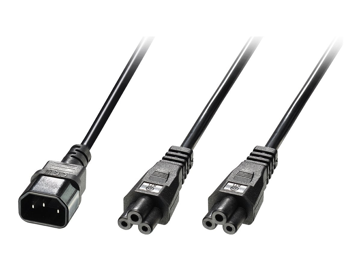 LINDY 2,5m IEC an 2x C5 Splitter-Verl Verpackung