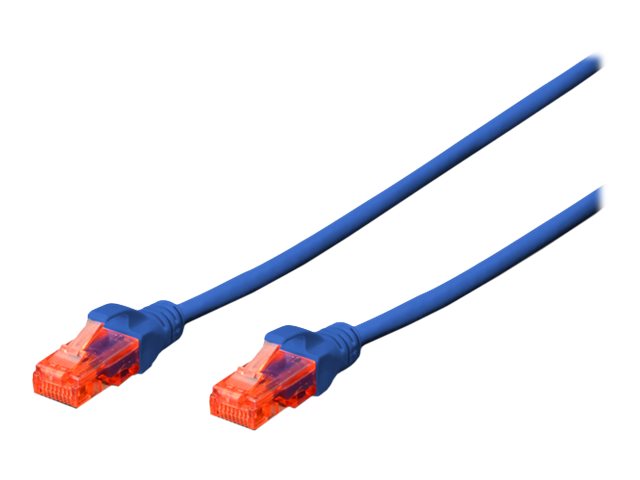 DIGITUS CAT 6 U-UTP Patchkabel Cu LSZH AWG 26/7 Länge 2 m Farbe Blau - Vorderansicht