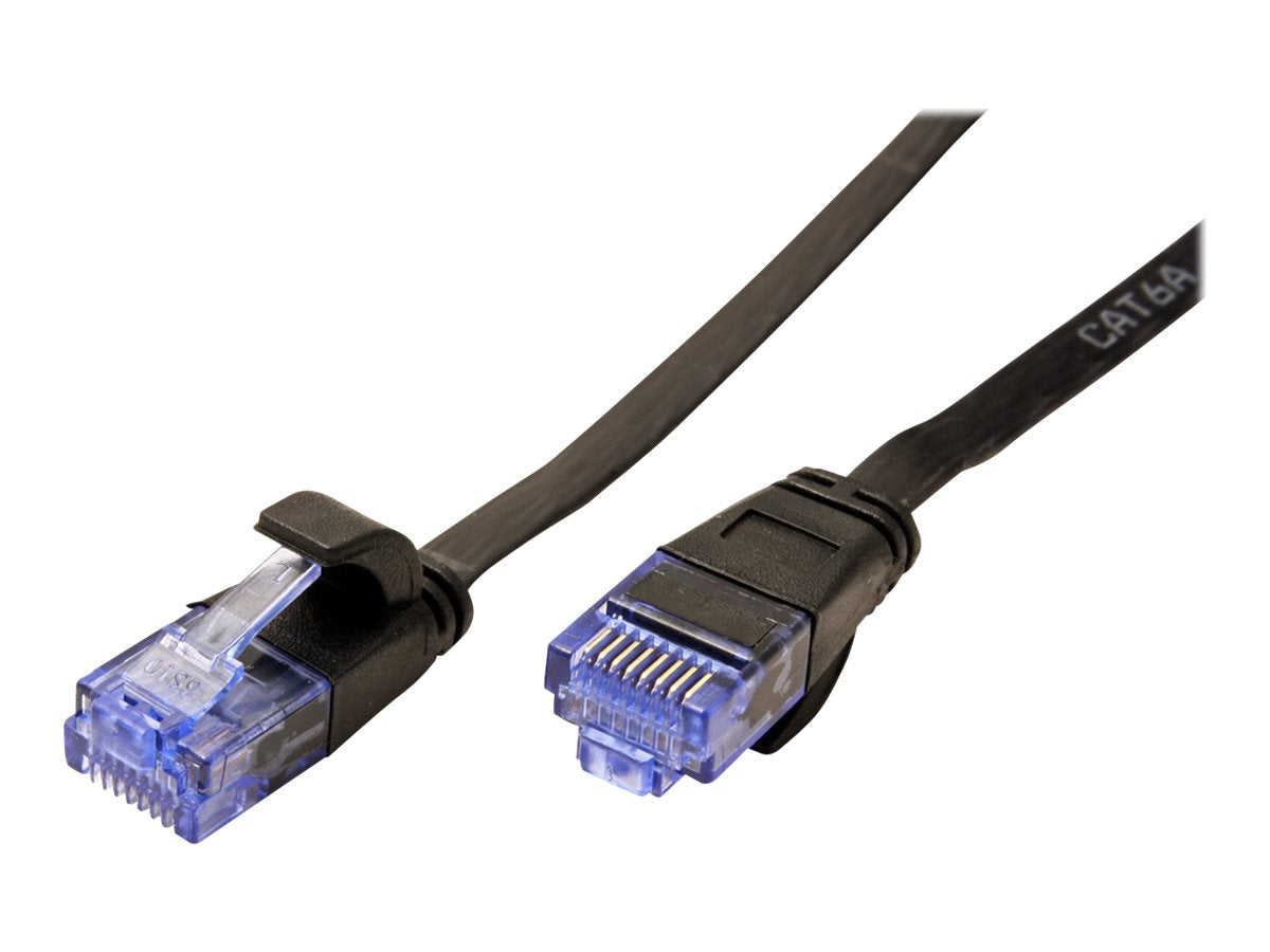 VALUE Patchkabel Kat.6A Class EA UTP schwarz 3m extra-flach Verpackung