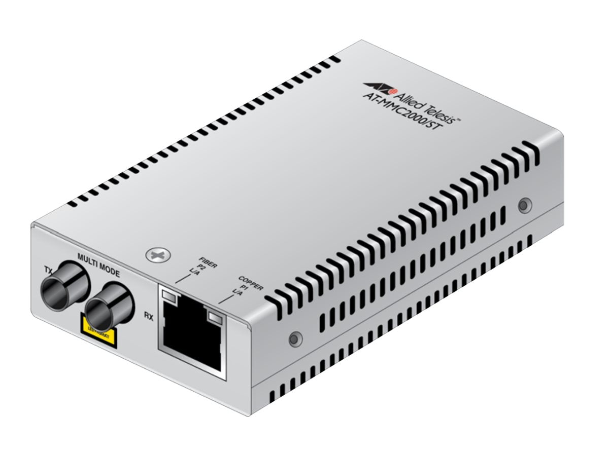 ALLIED Mini Media Converter 10/100/1000T to 1000BASE-SX MM ST Connector - Vorderansicht