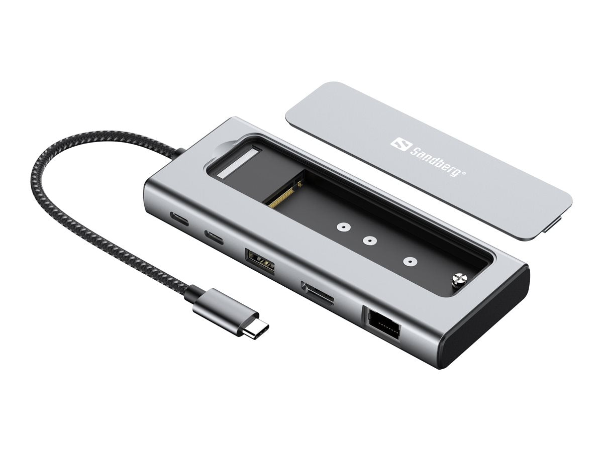 SANDBERG USB-C 6in1 Travel Dock SSD Case - Vorderansicht