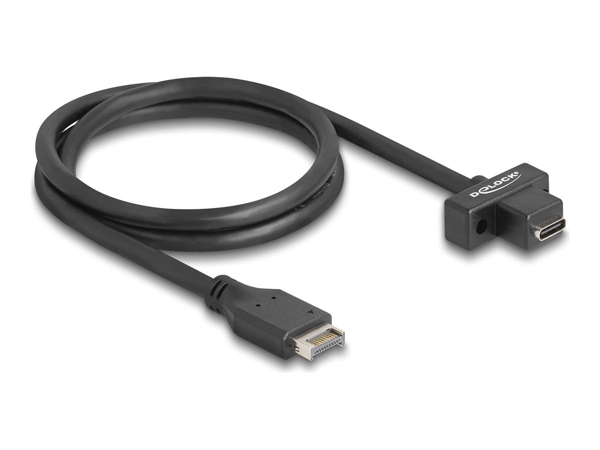 DELOCK USB 10 Gbps Kabel Typ-E Key A 20 Pin Stecker zu USB Type-C Buchse Vorderansicht