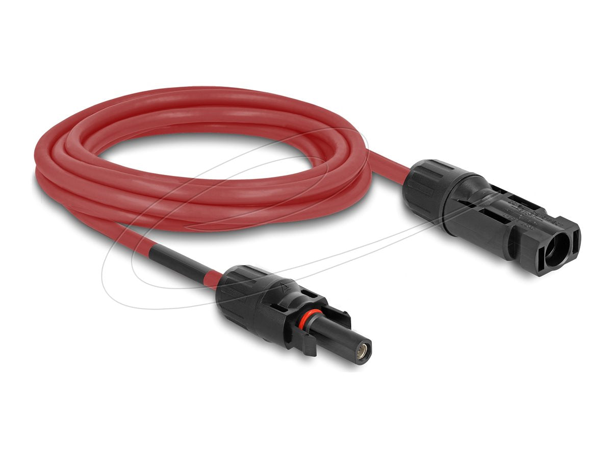DELOCK DL4 Solar Kabel 6mm Stecker zu Buchse 3m rot - Vorderansicht
