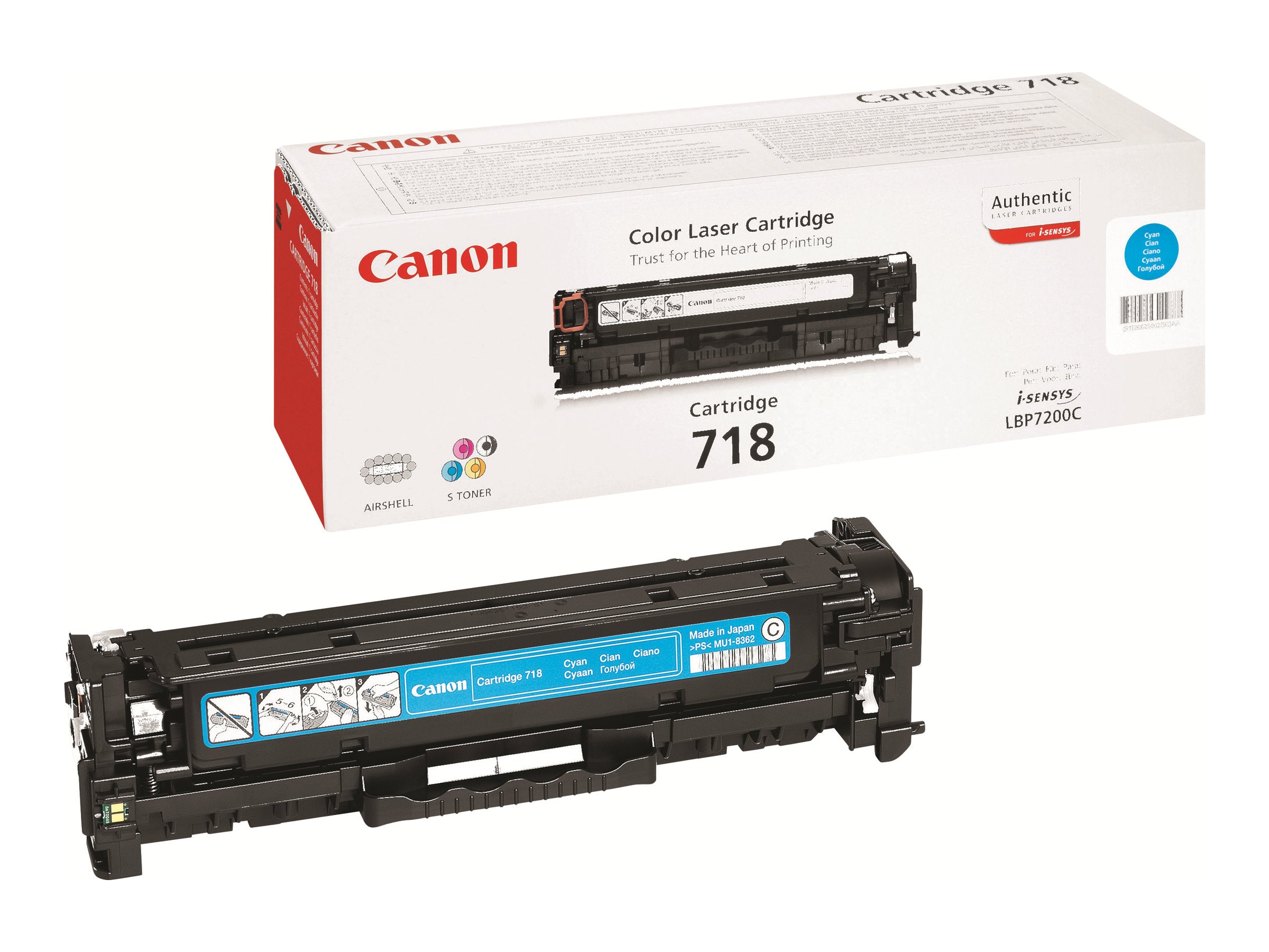 CANON 718 Toner cyan Standardkapazität Vorderansicht