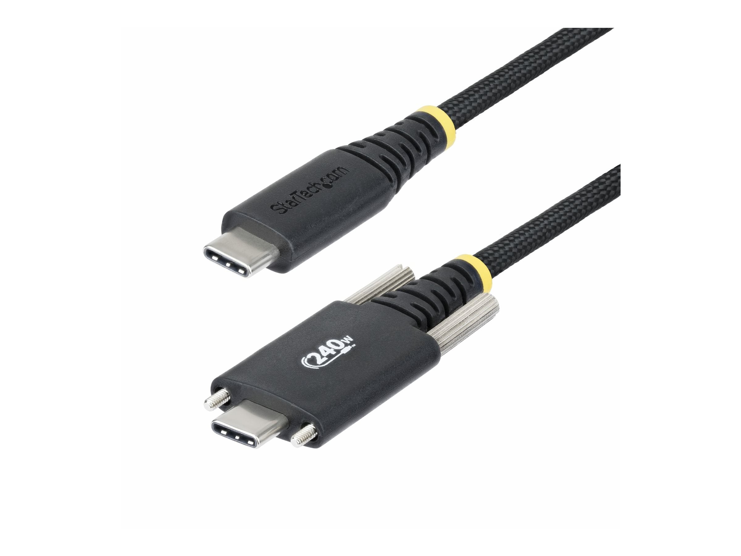 STARTECH.COM 3m USB-C-Ladekabel Schraubensicherung 240W 5A PD EPR Laptop-Ladekabel Nylon Geflochten USB-IF zertifiziert