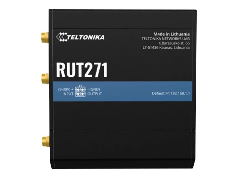 Vorderansicht des TELTONIKA NETWORKS RUT271 Redcap 5G/4G/LTE WiFi Router