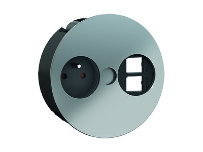 BACHMANN TWIST 1xUTE 2xKeystone 0,2m Chrom matt - Vorderansicht