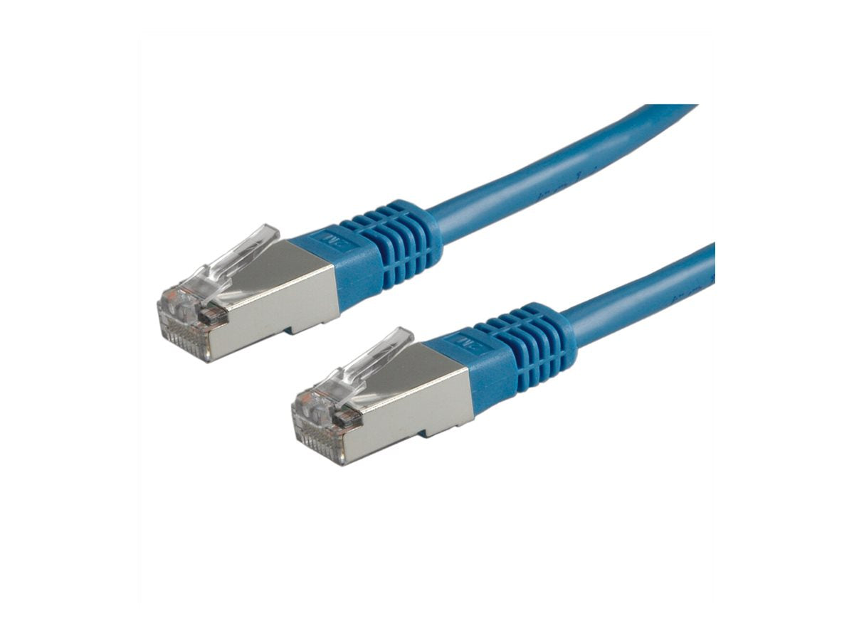 ROLINE Patchkabel Kat.5e Class D S/FTP blau 1m - Kabelansicht