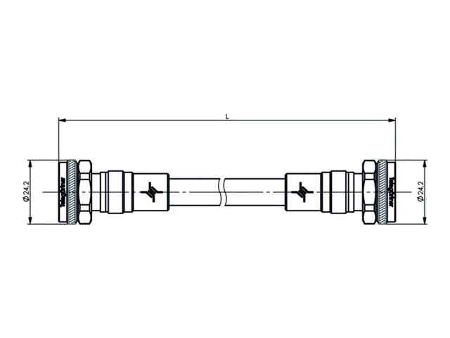 PUC TELEGÄRTNER 4.3-10 Jumper Kabel 3/8z IP68 L 3.0m - Vorderansicht