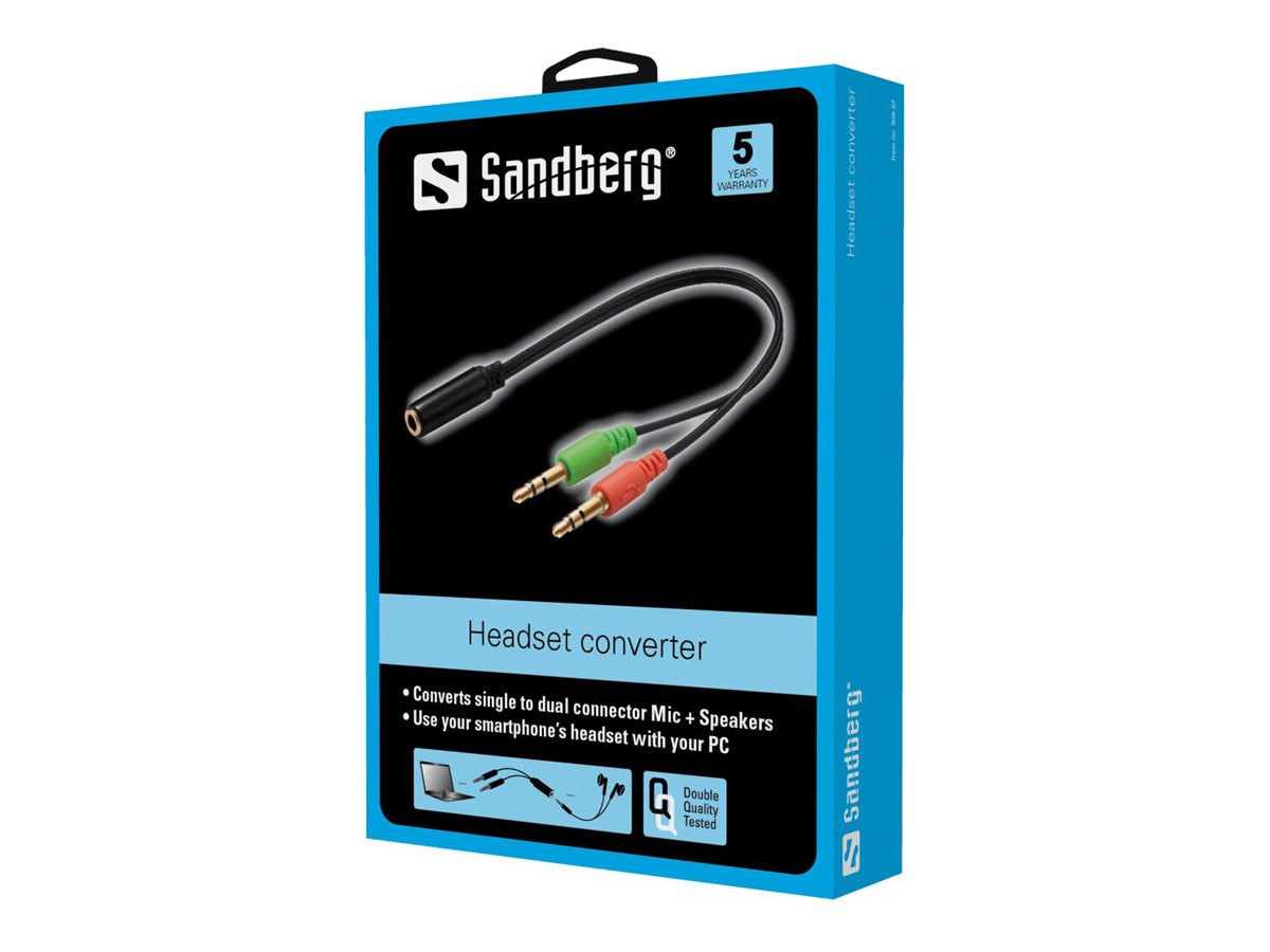 SANDBERG Headset Converter (Apple) to PC - Vorderansicht