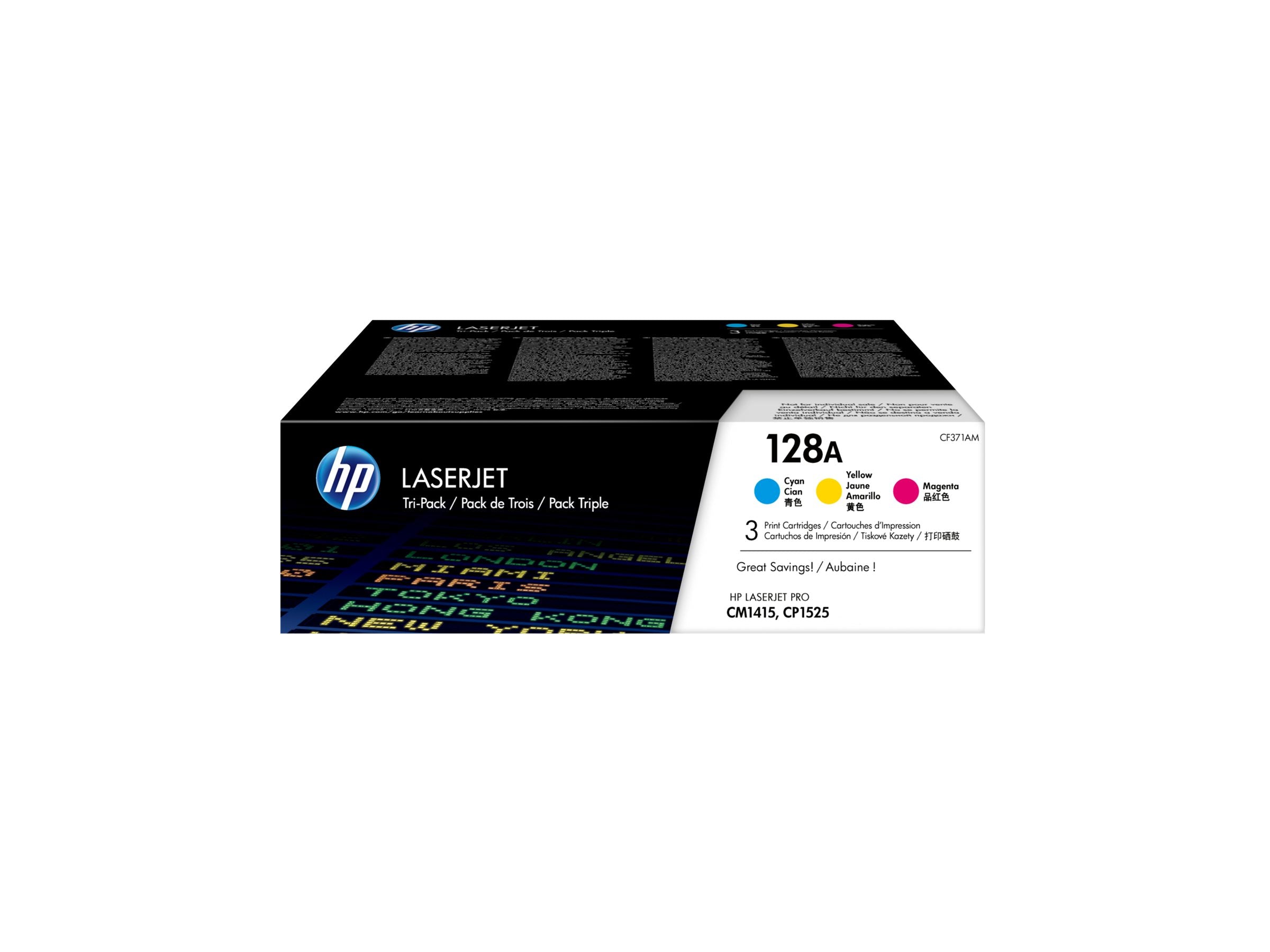 HP 128A Tonerpatrone Vorderansicht
