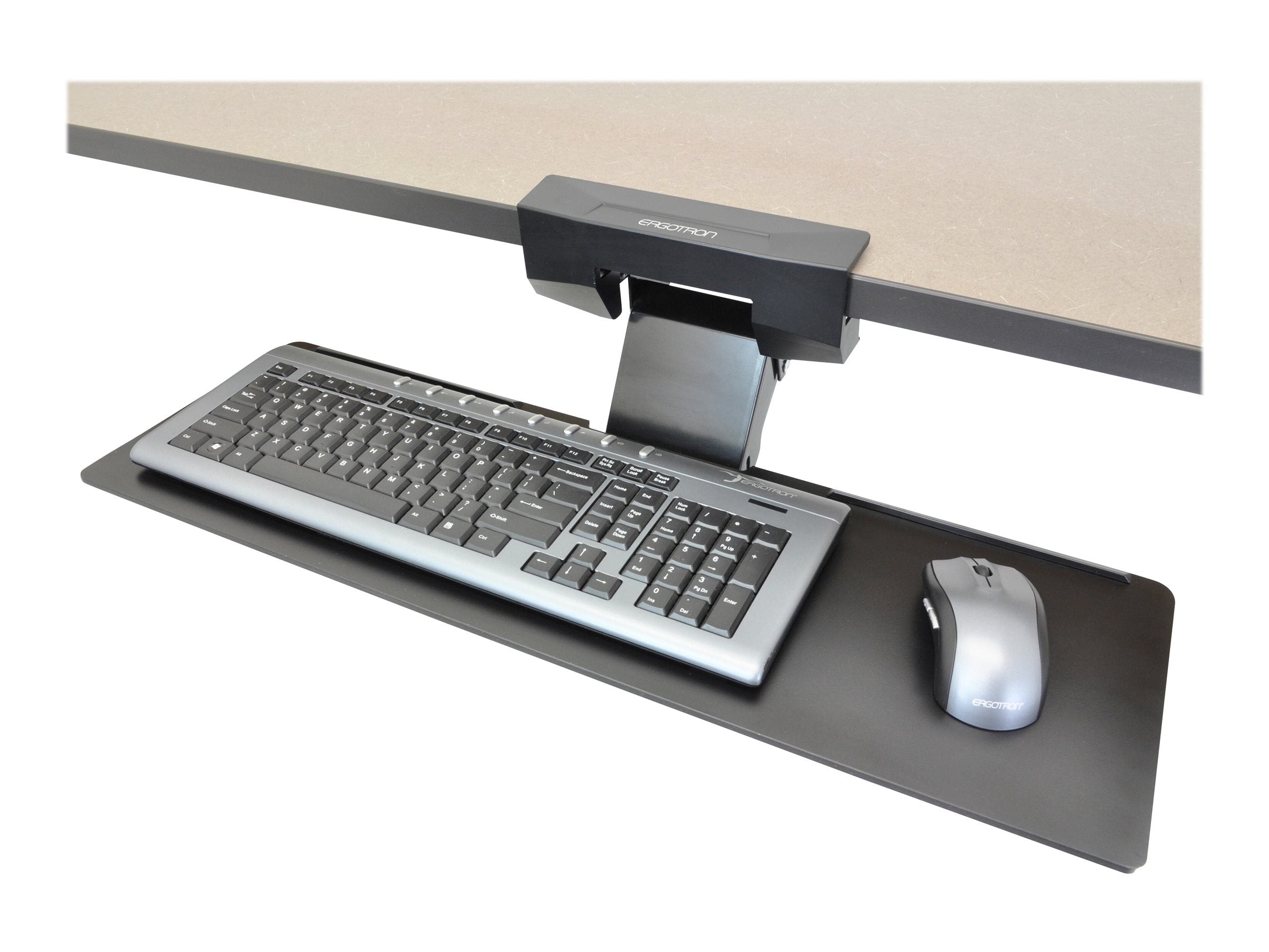 Detailansicht der Mechanik ERGOTRON Neo-Flex Untertisch Tastaturschwenkarm schwarz