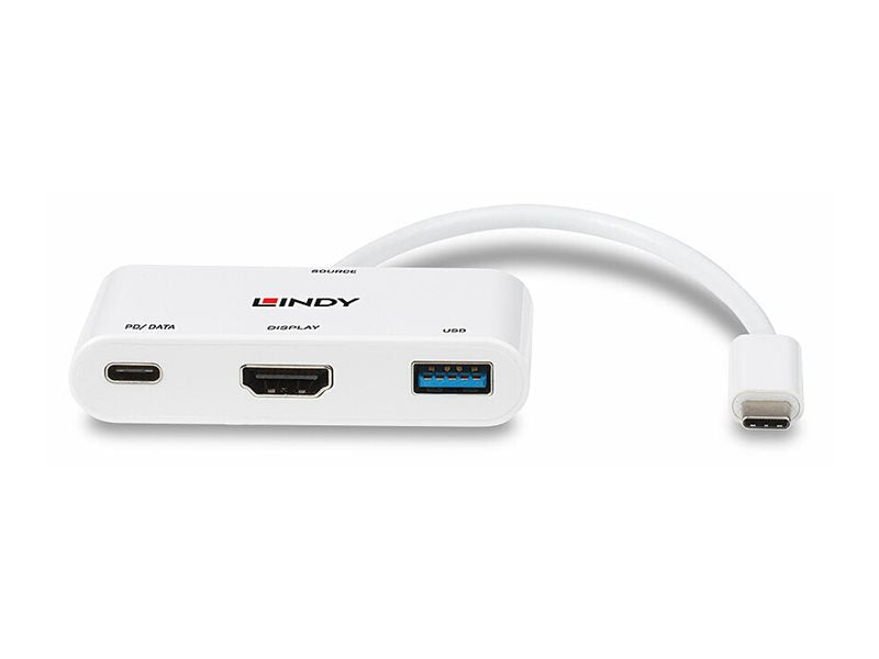 LINDY USB 3.1 Typ C auf HDMI Konverter mit PD - Anschlussansicht