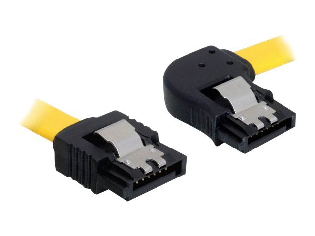 DELOCK Kabel SATA 30cm gelb re/ge Metall - Vorderansicht