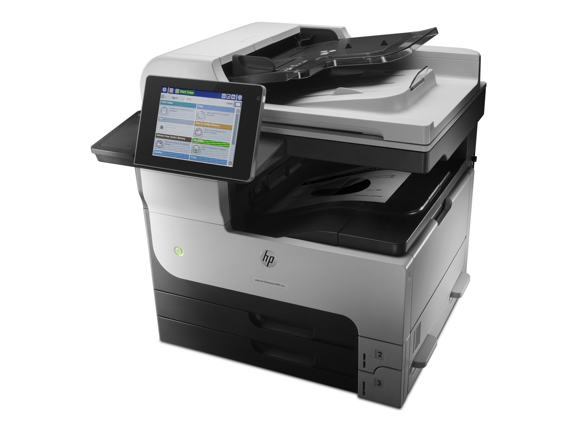 HP LaserJet Enterprise M725dn MFP Seitenansicht
