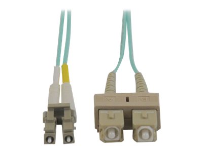 EATON TRIPPLITE 10Gb Duplex Multimode Fiber Patch Cable LC/SC - Aqua 3M Vorderansicht