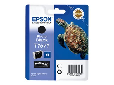 EPSON T1571 Tintenpatrone schwarz Vorderansicht