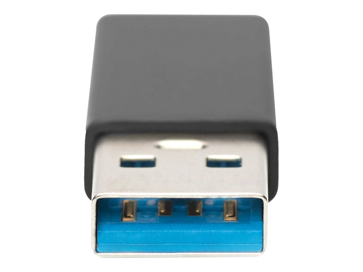 DIGITUS USB Typ-C Adapter Typ A to C M/F 3A 5GB 3.0 Version schwarz - Anschlussansicht